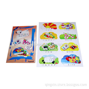 Words Puzzle Cards for Children Play, Available in Various Designs